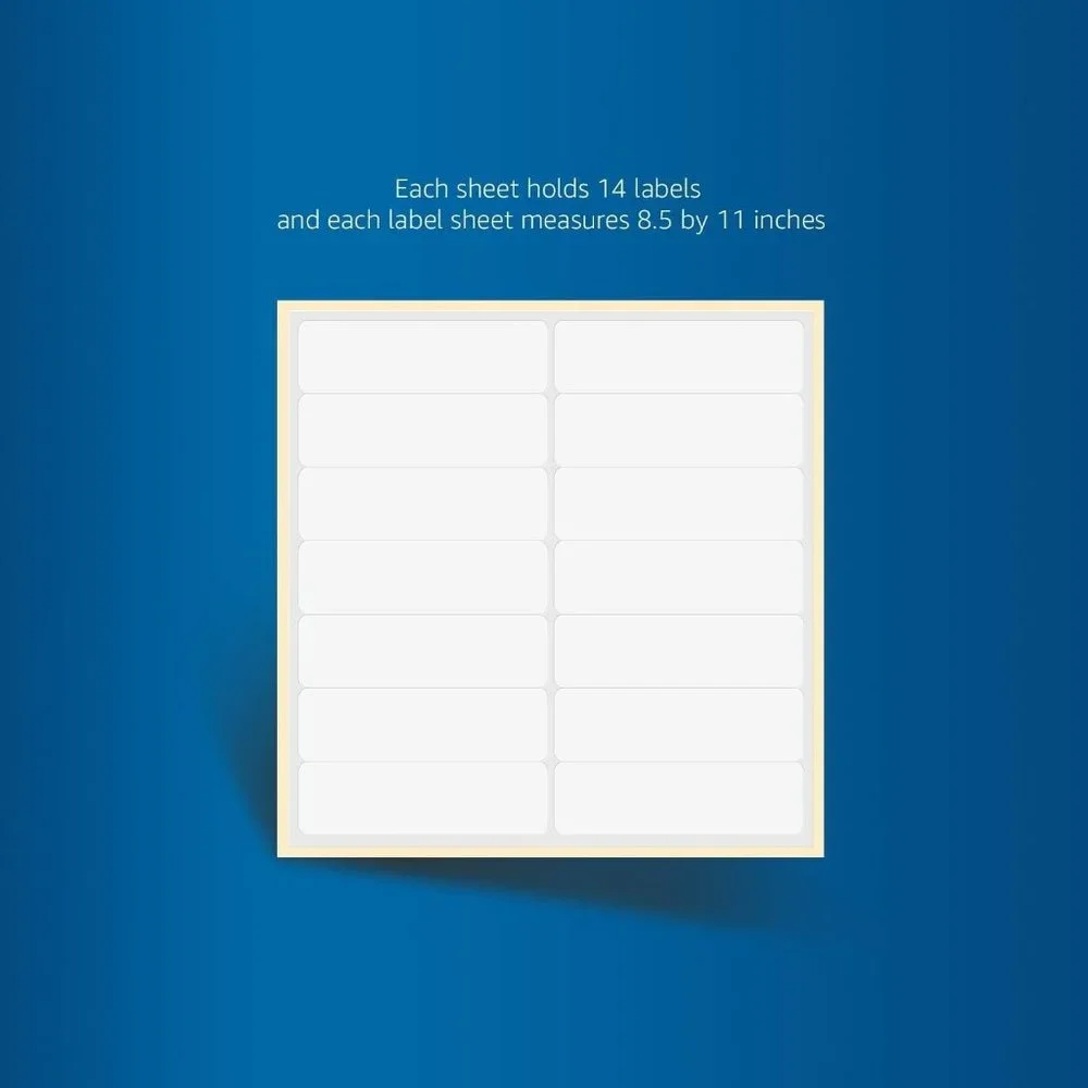 Amazon Basics Address Labels for Laser Printers, 1-1/3